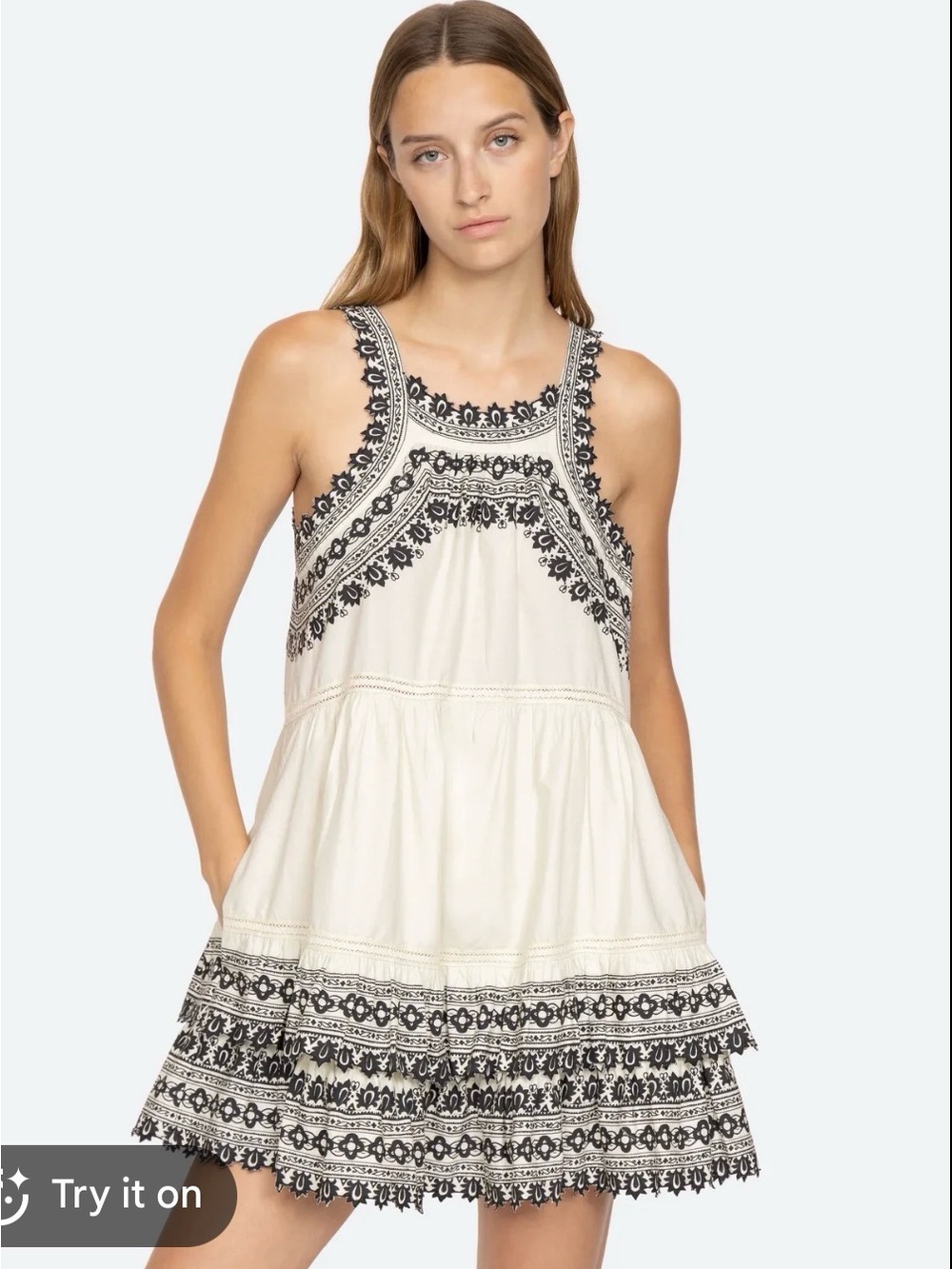 NWT SEA NY AMINA EMBROIDERY DRESS SIZE XS
